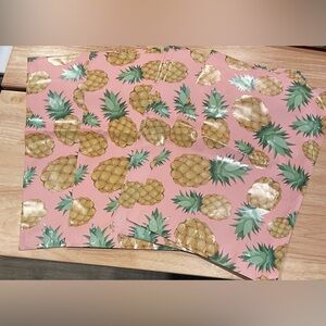 10x13(15) Pink Pineapple Print Poly Mailers